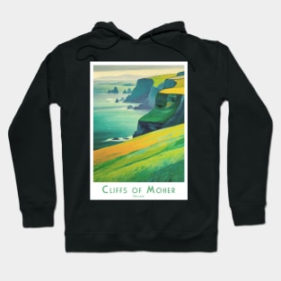 Cliffs of Moher Vintage Travel Poster Ireland Hoodie